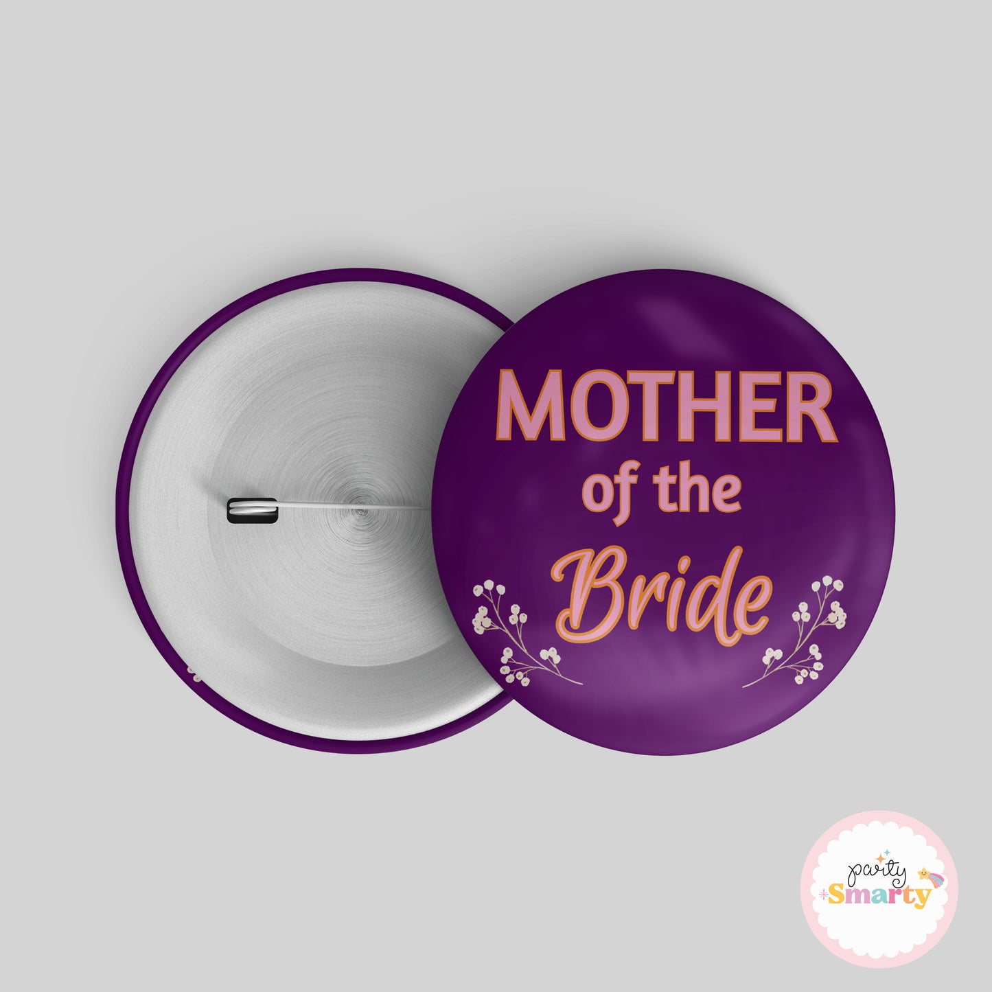 Mother of the Bride Bride/Groom Button Badge