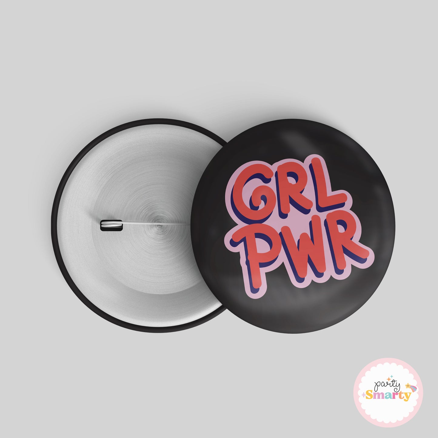 Girl Power Button Badge
