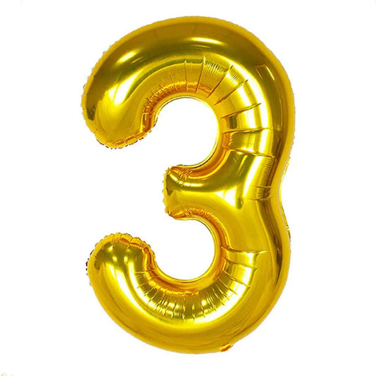 3 Foil Digits Balloons (16 Inches)