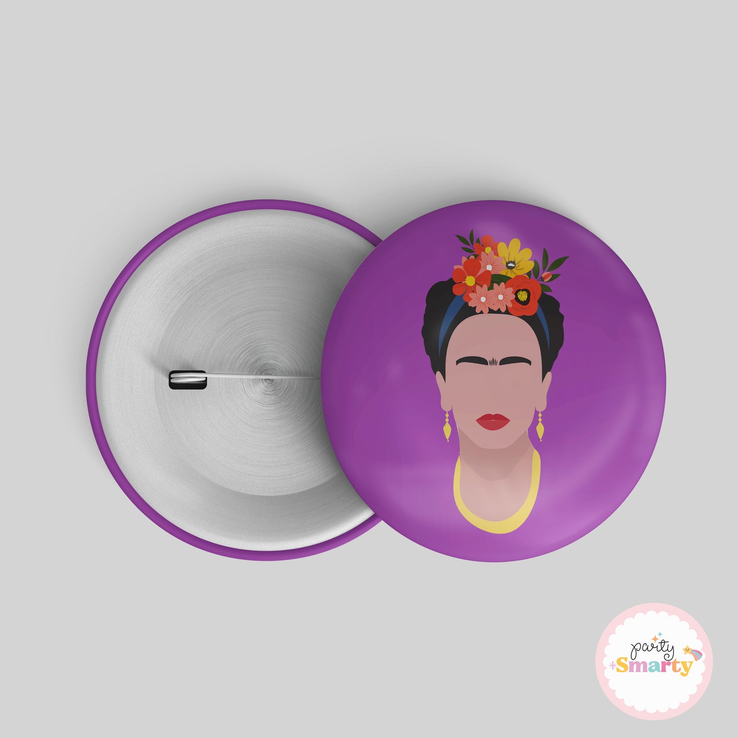 Frida Kahlo Girl Power Button Badge