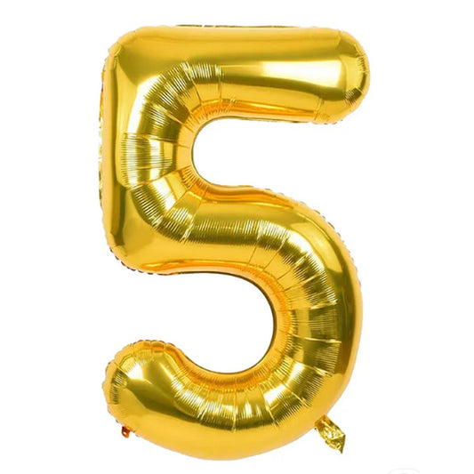 5 Foil Digits Balloons (16 Inches)
