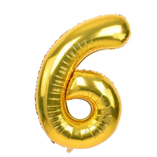 6 Foil Digits Balloons (16 Inches)