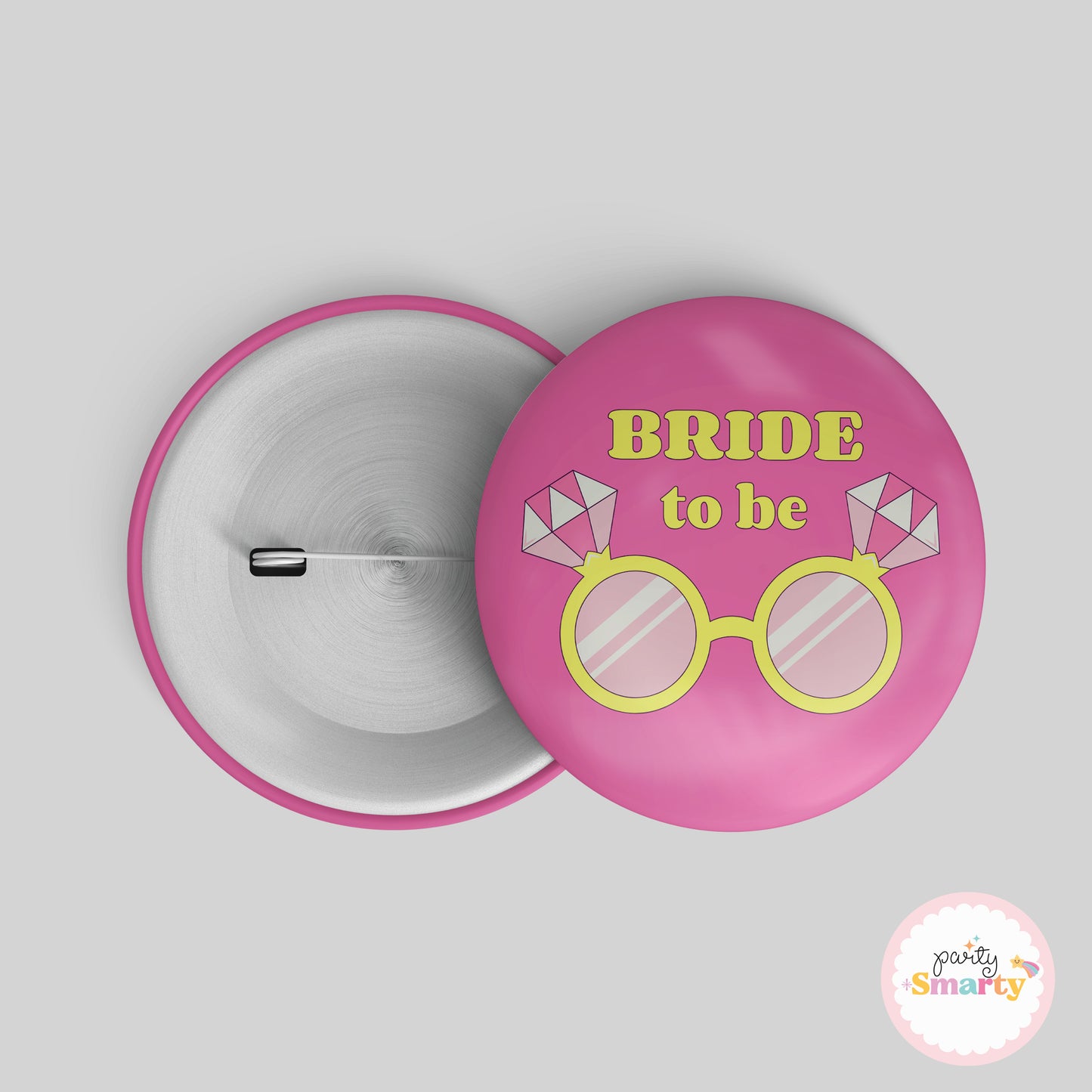 Bride to be Pink Button Badge