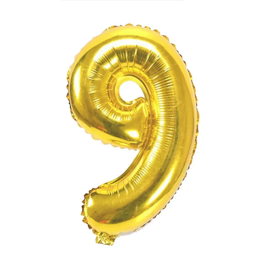 9 Foil Digits Balloons (16 Inches)