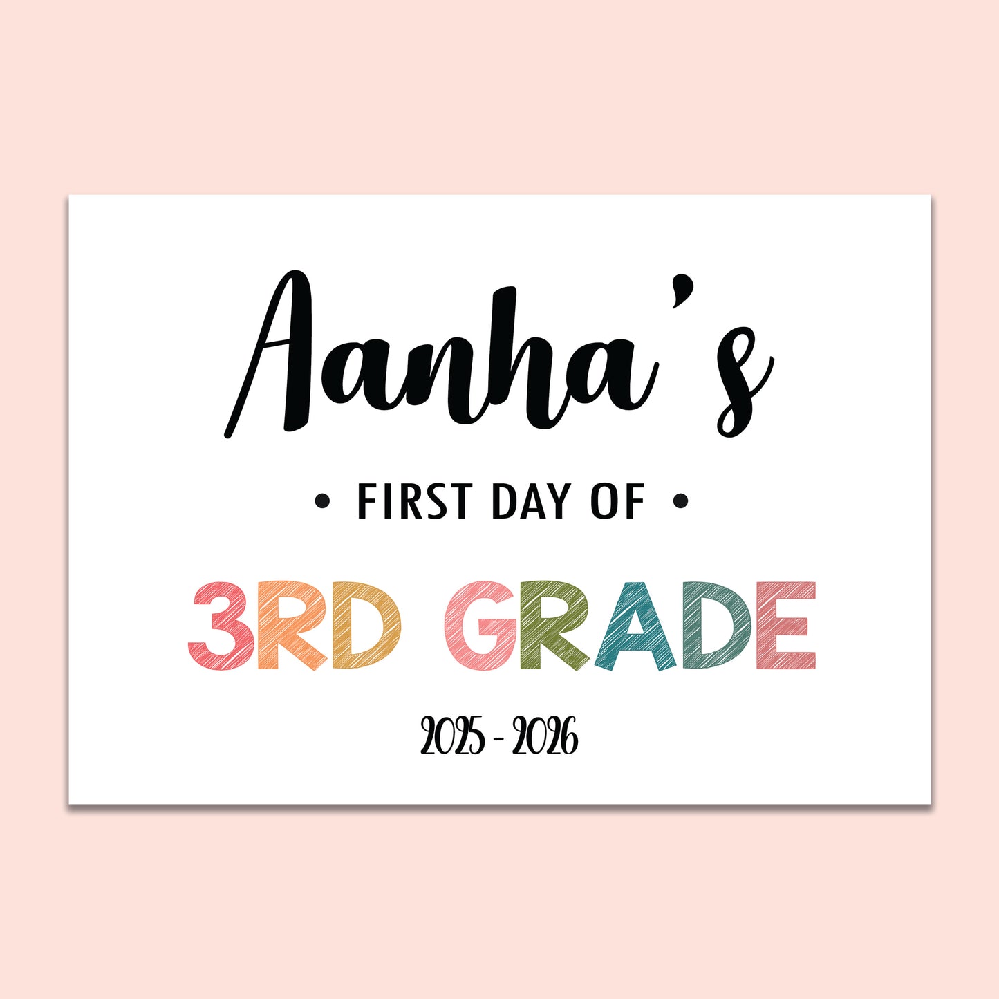 Minimalist Back to School Sign