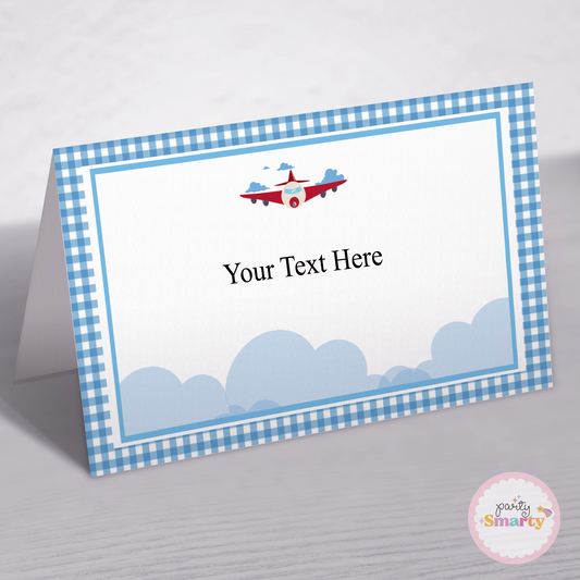 Aeroplane Food Tags - Set of 12