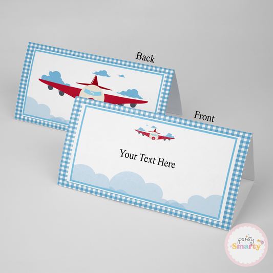 Aeroplane Food Tags - Set of 12