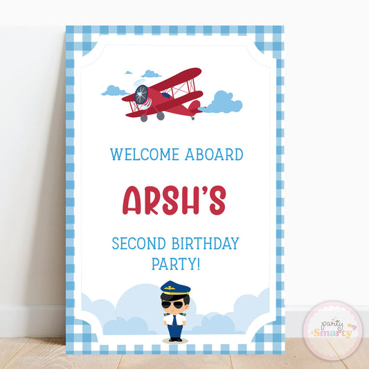 Aeroplane Welcome Board