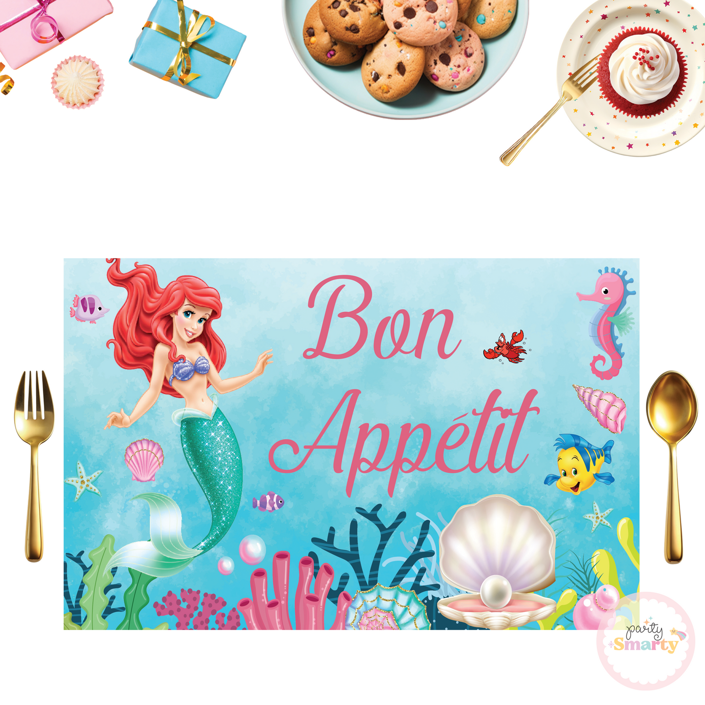 Ariel Mermaid Table Mats - Set of 6