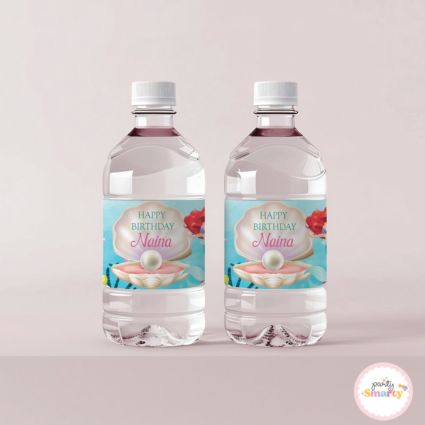 Ariel Mermaid Bottle Labels - Set of 10