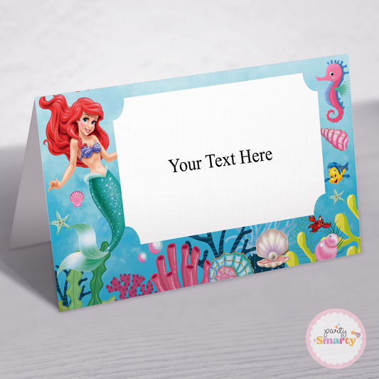 Ariel Mermaid Food Tags - Set of 12
