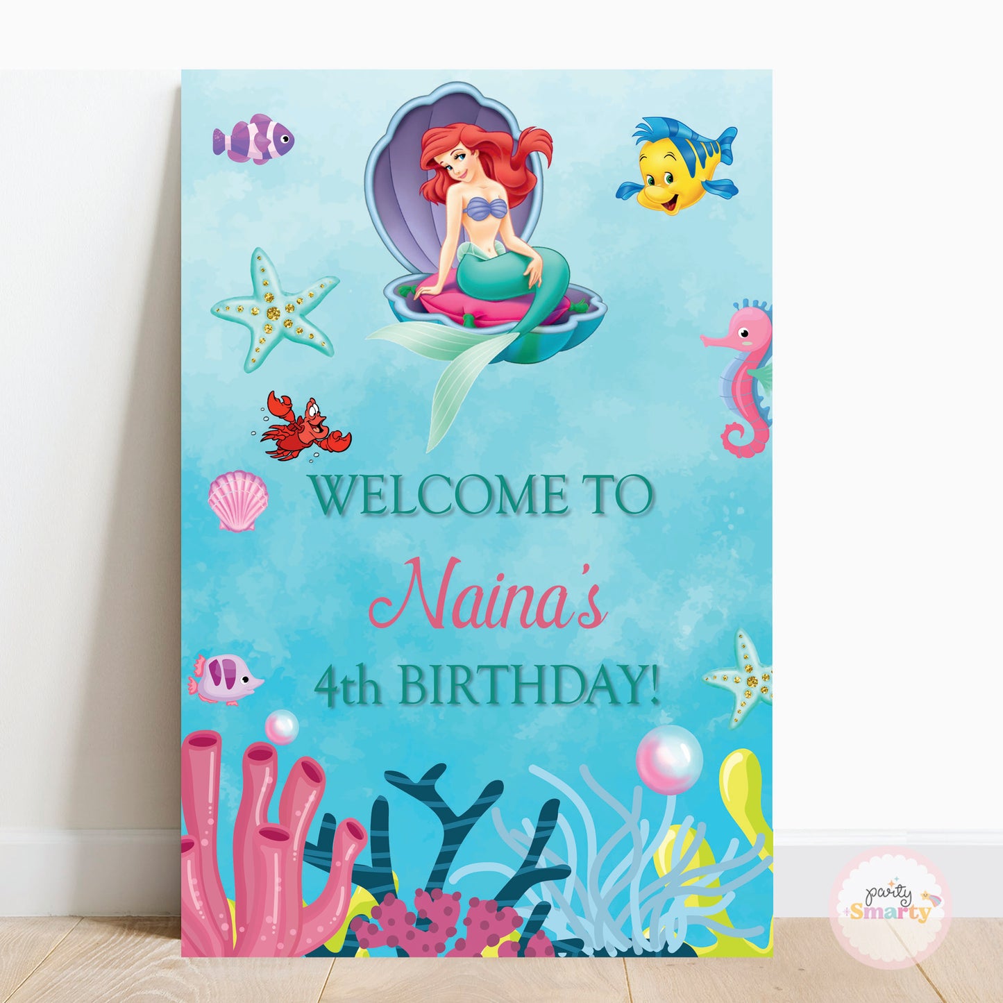 Ariel Mermaid Welcome Board