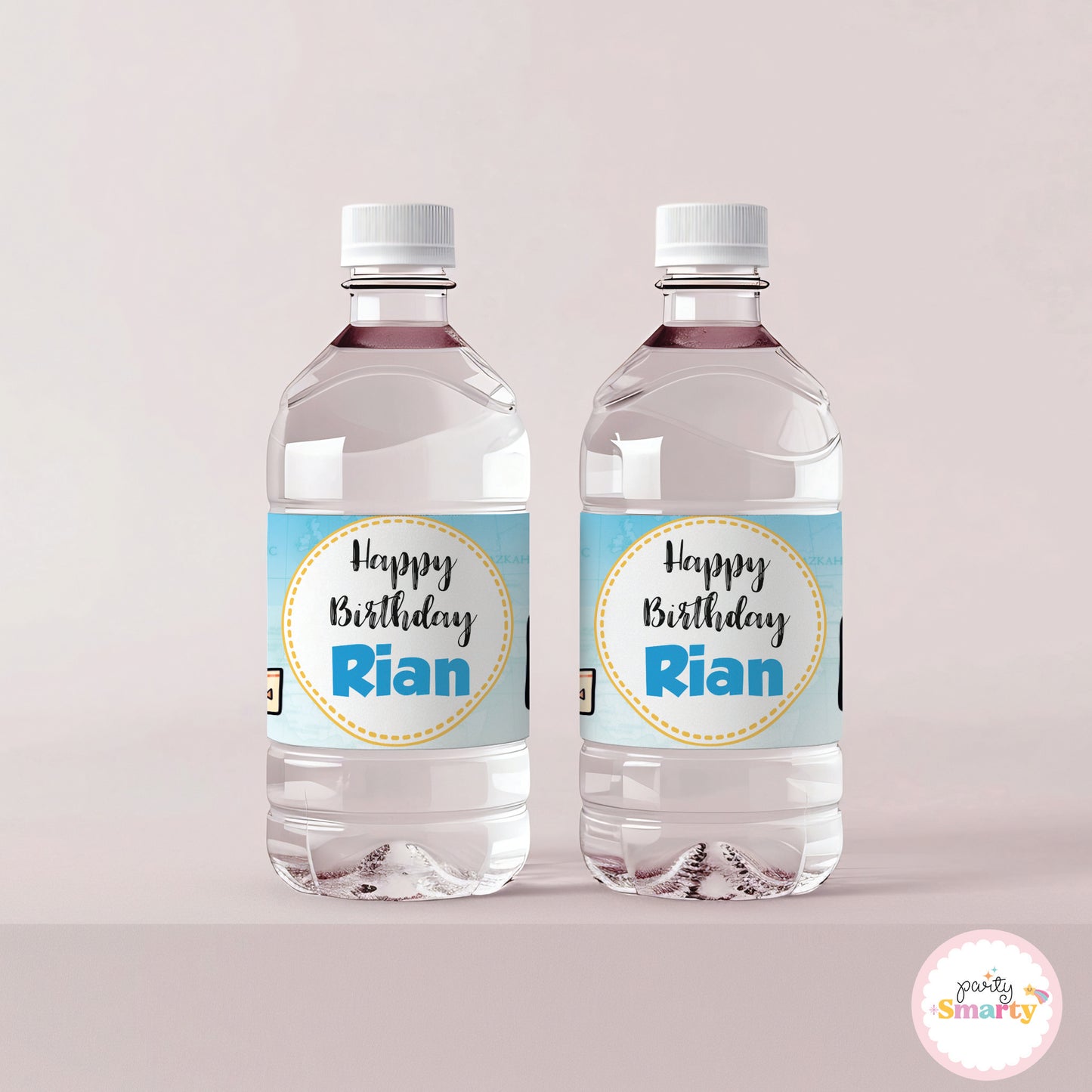 Around the World Boy Bottle Labels - Set of 10