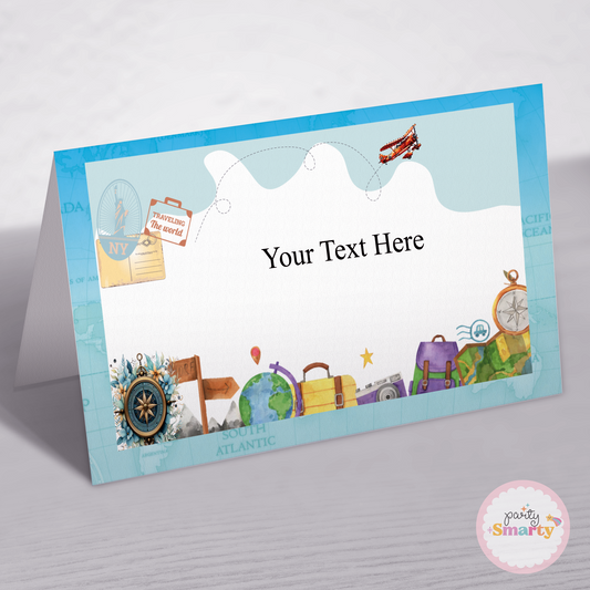 Around The World Boy Food Tags - Set of 12