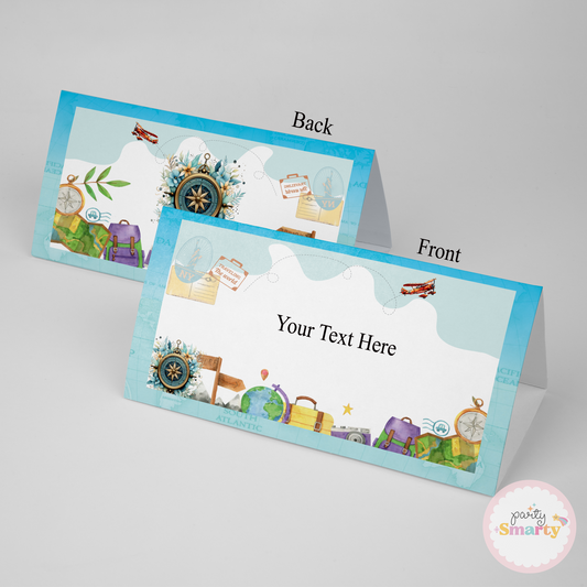 Around The World Boy Food Tags - Set of 12