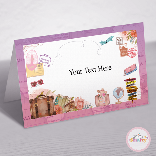 Around The World Girl Food Tags - Set of 12