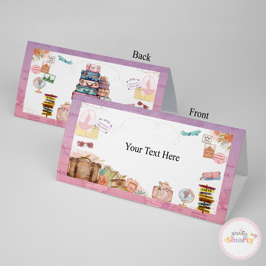 Around The World Girl Food Tags - Set of 12