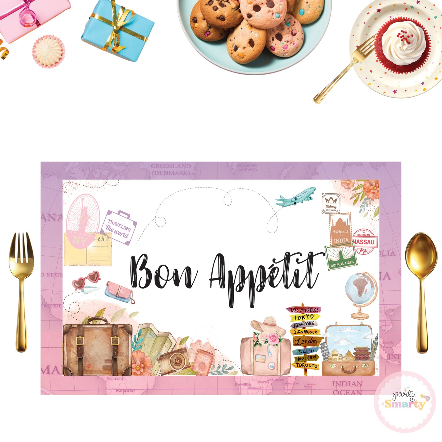Around The World Girl Table Mats - Set of 6