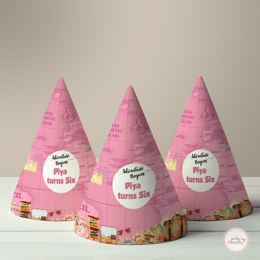 Around The World Girl Party Hat (Set of 10)