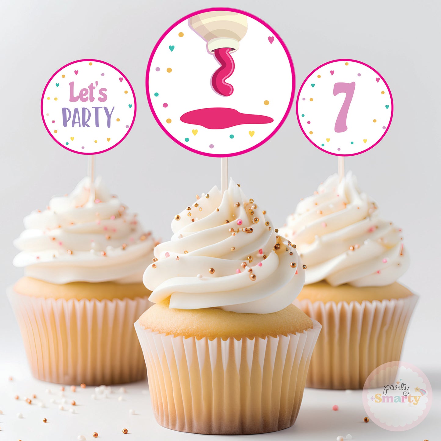 Art Attack Cupcake Toppers (Set Of 12)