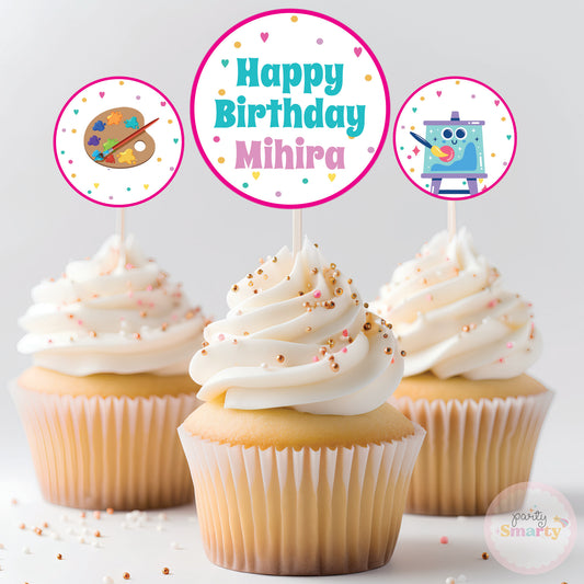 Art Attack Cupcake Toppers (Set Of 12)