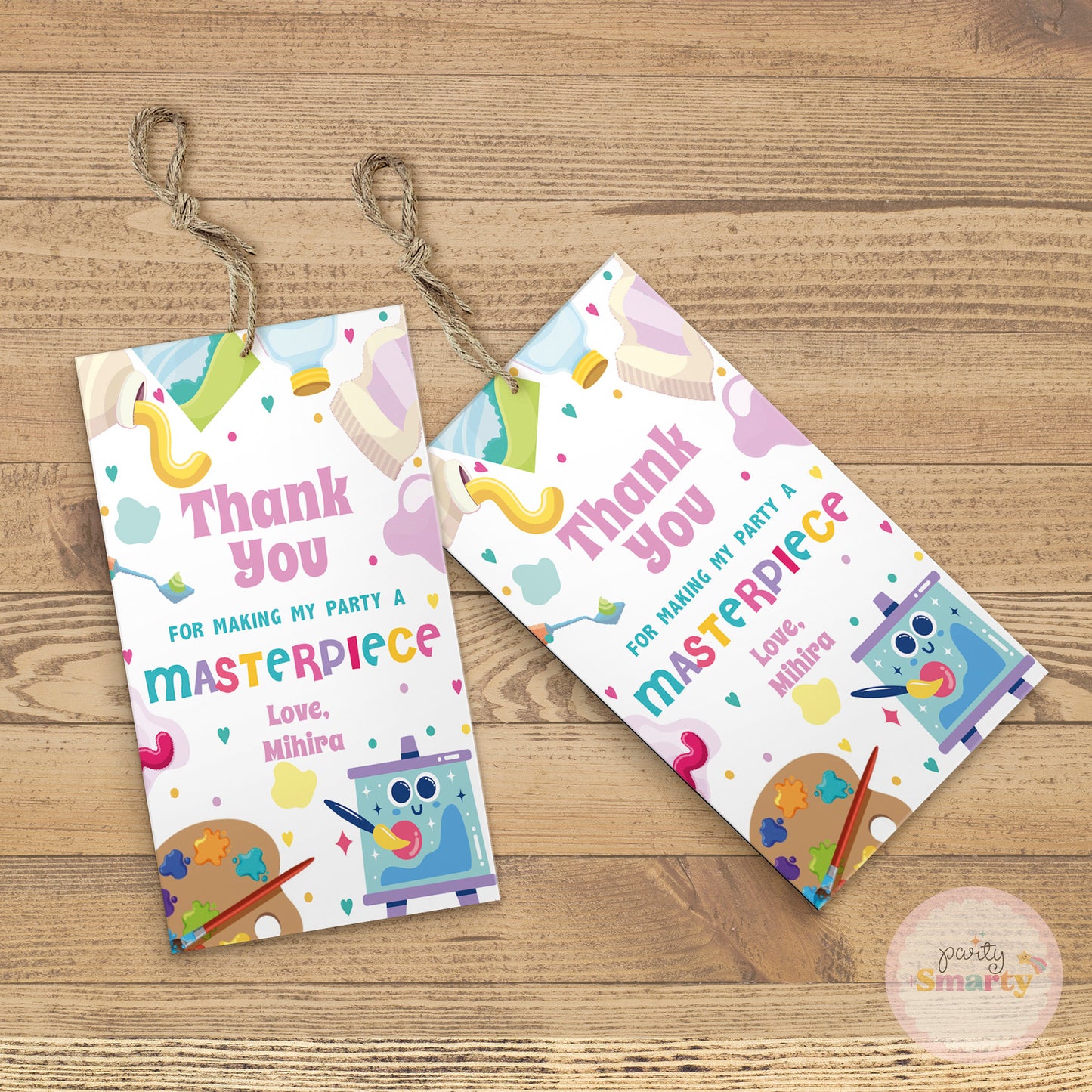 Art Attack Thank You Tags - Set of 22