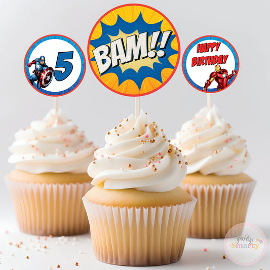 Avengers Cupcake Toppers (Set Of 12)
