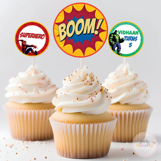 Avengers Cupcake Toppers (Set Of 12)