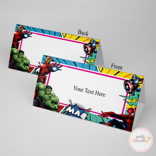 Avengers Food Tags - Set of 12
