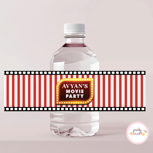 Movie Party Bottle Labels - Set of 10