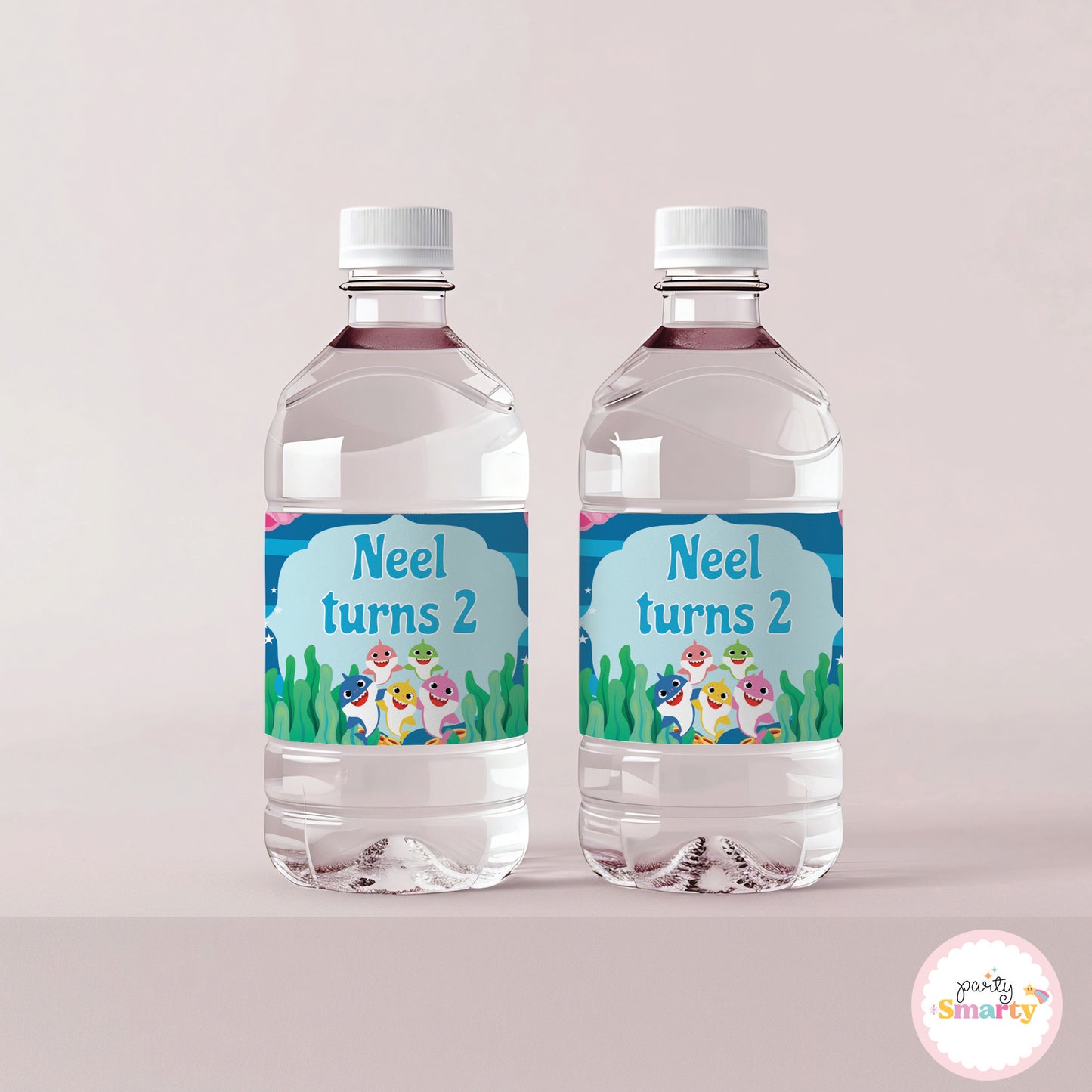 Baby Shark Bottle Labels - Set of 10