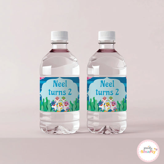 Baby Shark Bottle Labels - Set of 10