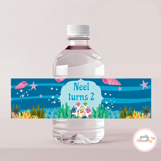 Baby Shark Bottle Labels - Set of 10