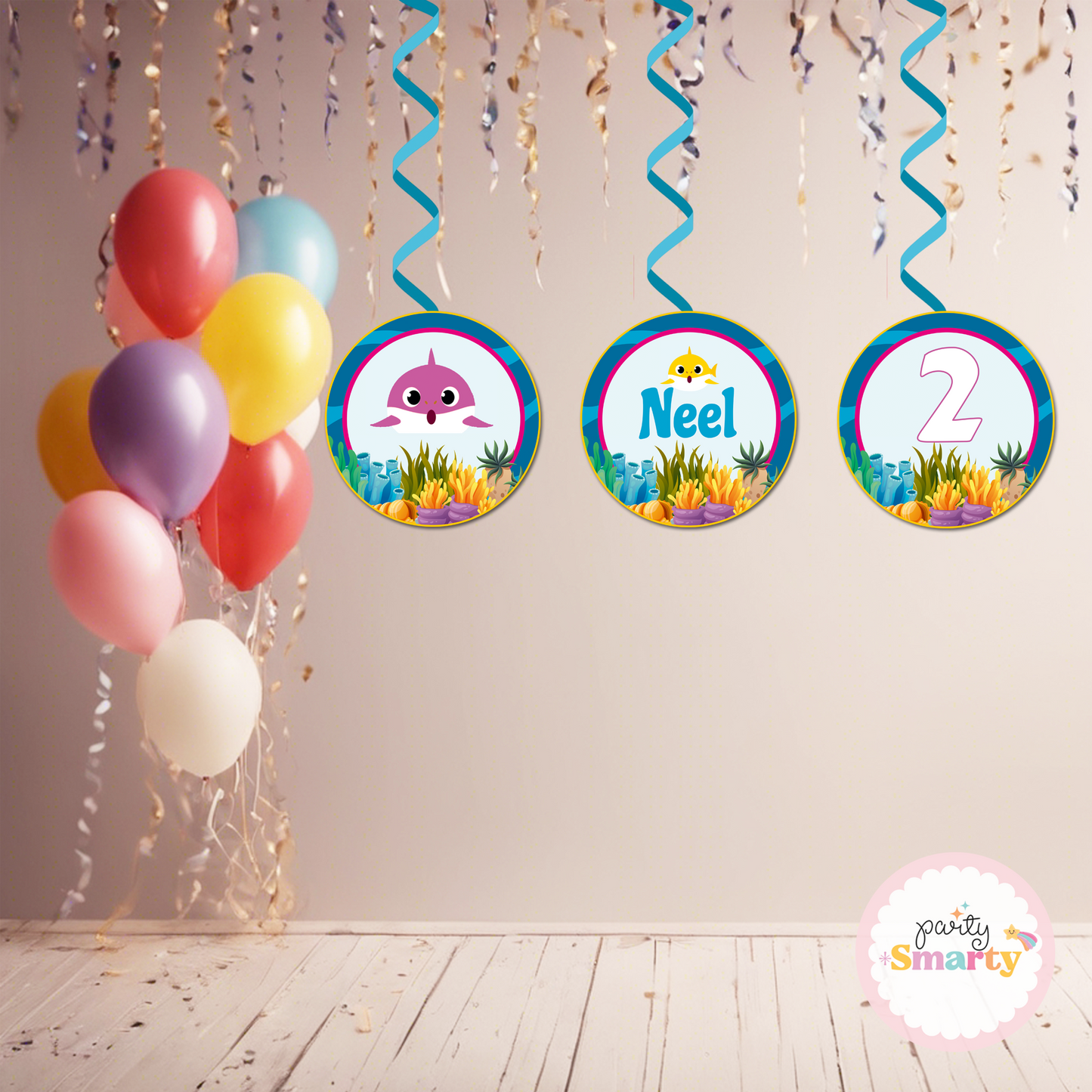 Baby Shark Danglers - Set of 6