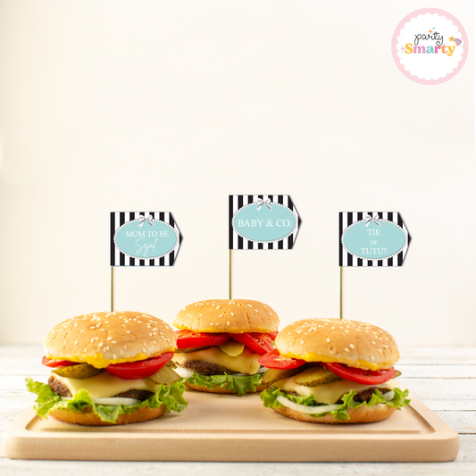 Baby & Co. Baby Shower Flag Picks - Set of 10