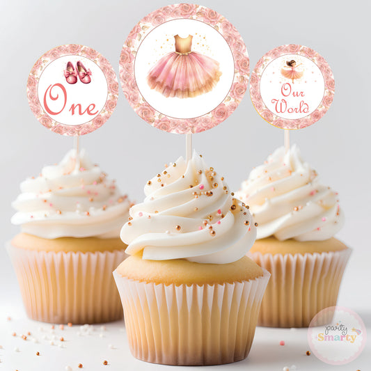 Ballerina Cupcake Toppers (Set Of 12)