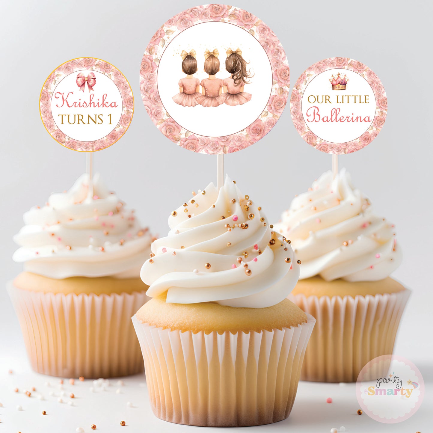 Ballerina Cupcake Toppers (Set Of 12)
