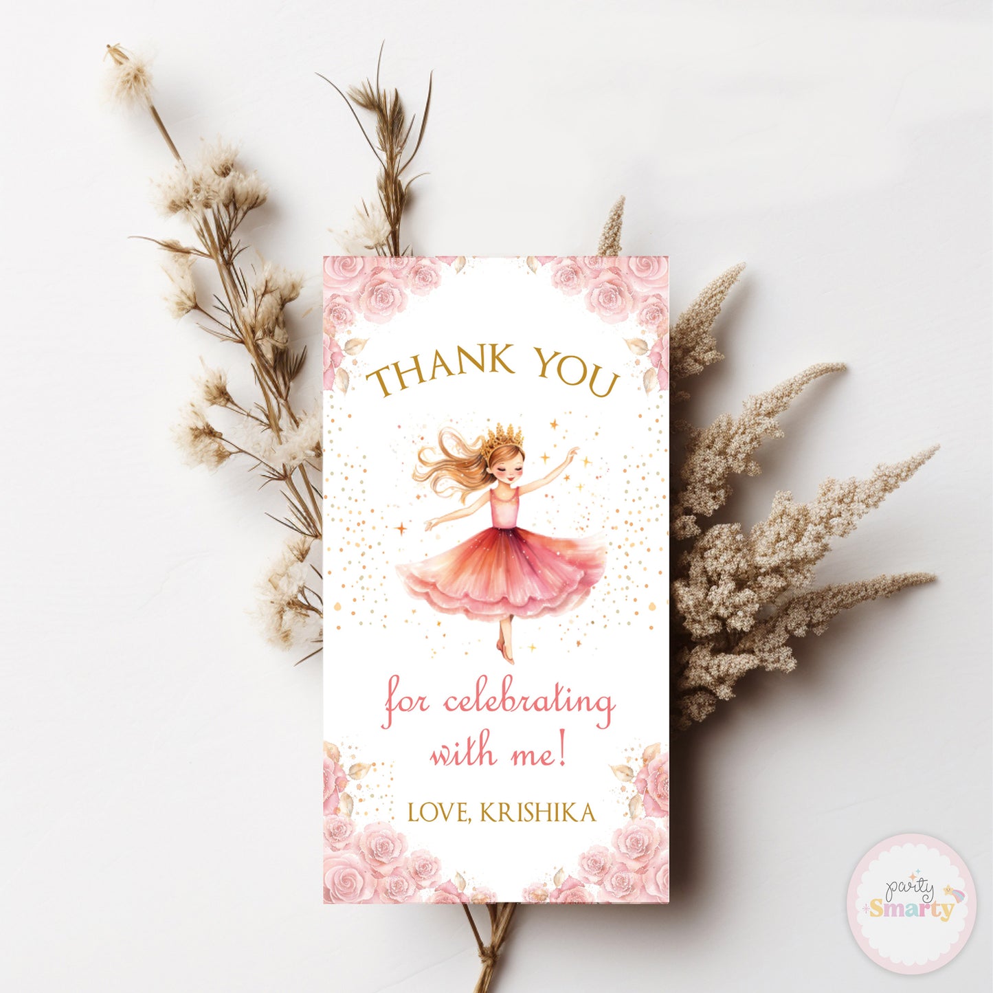 Ballerina Thank You Tags - Set of 22