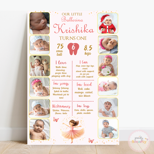 Ballerina Chalkboard with Photo