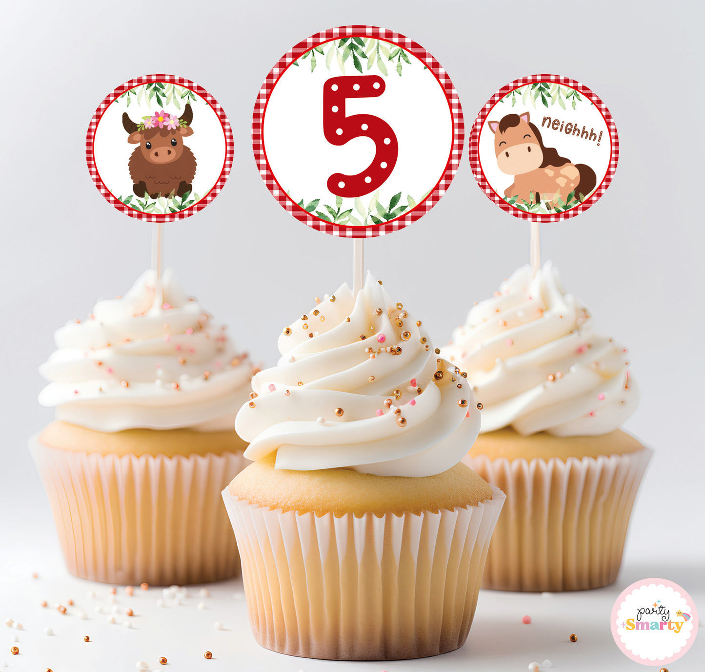 Barnyard Cupcake Toppers (Set Of 12)