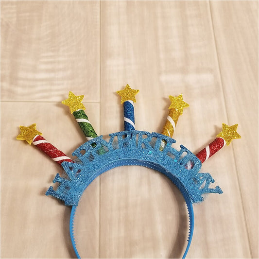 Blue Big Candle Hairband (Pack of 1)