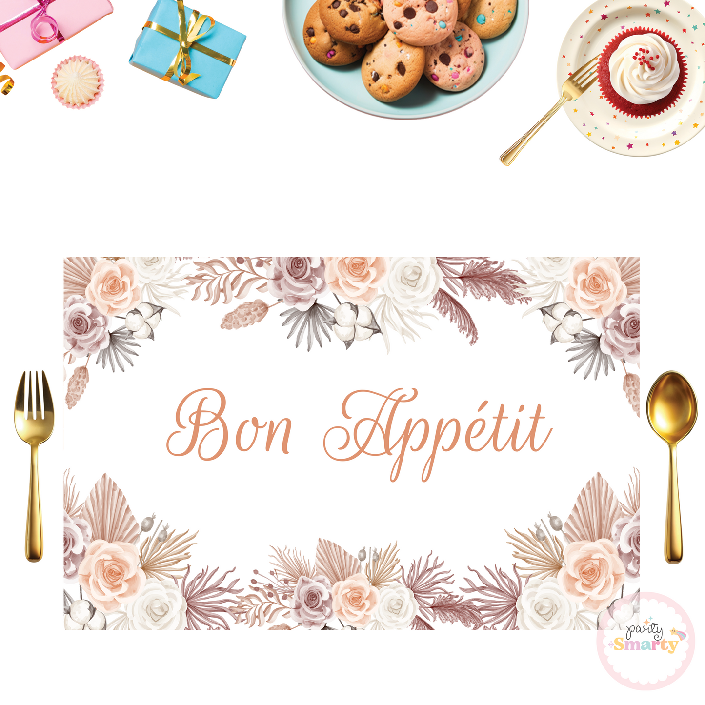 Boho Floral Baby Shower Table Mats - Set of 6