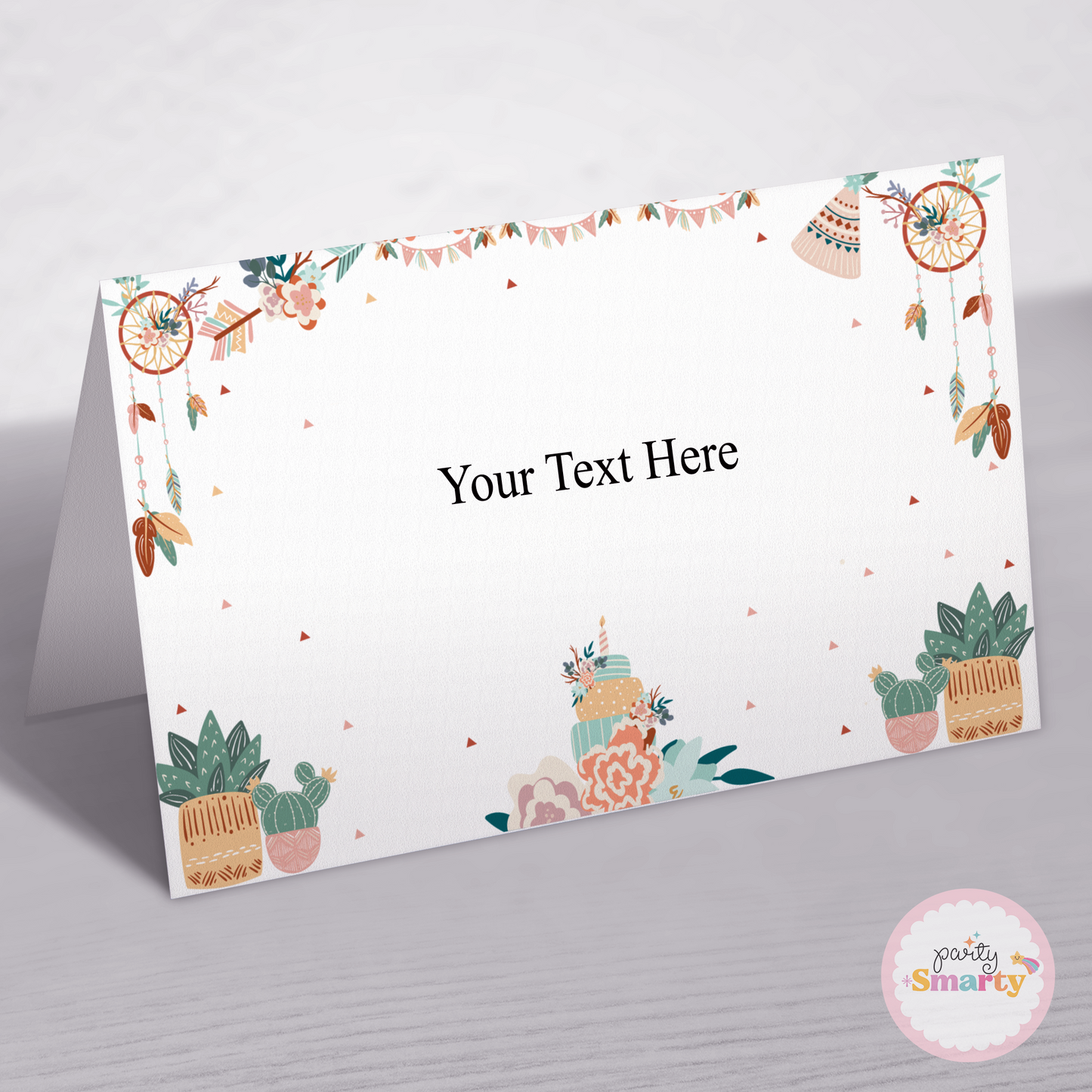 Boho Food Tags - Set of 12