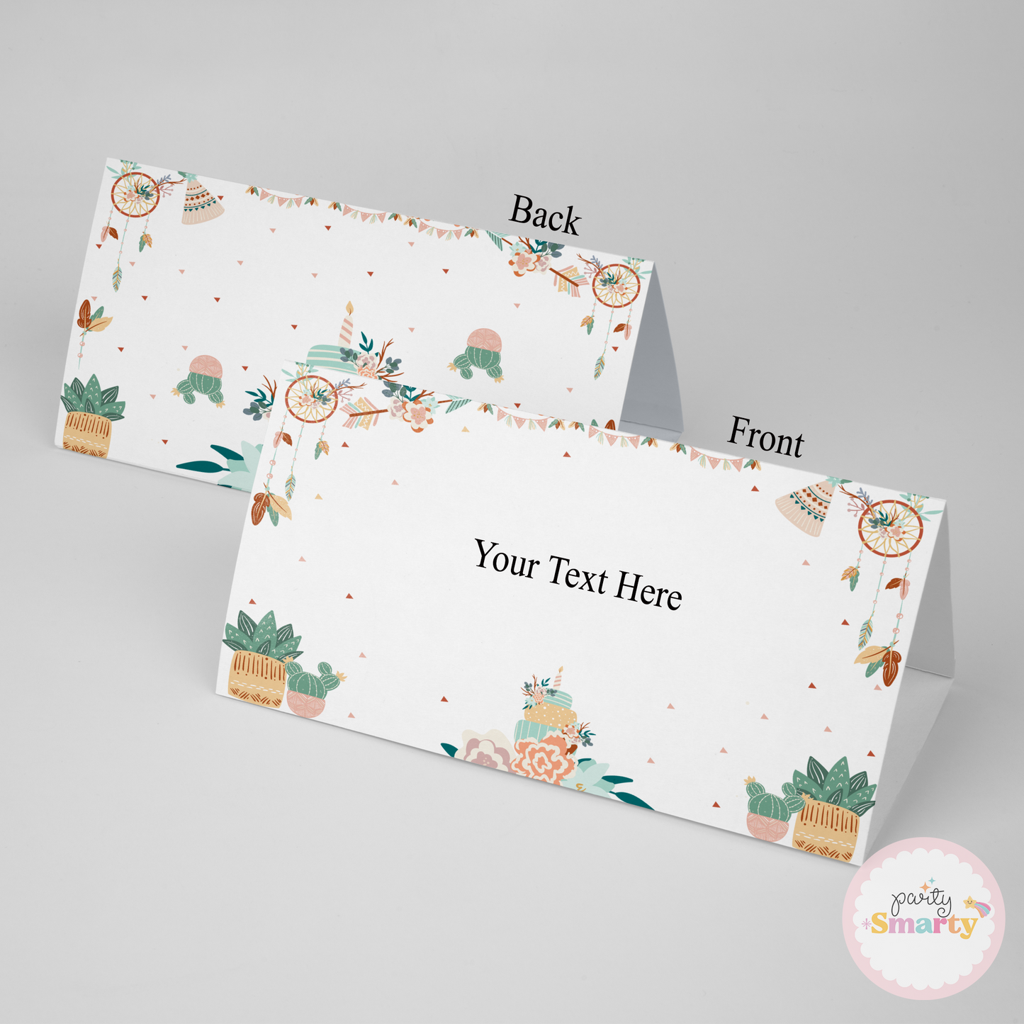 Boho Food Tags - Set of 12