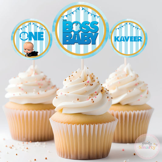 Boss Baby Cupcake Toppers (Set Of 12)