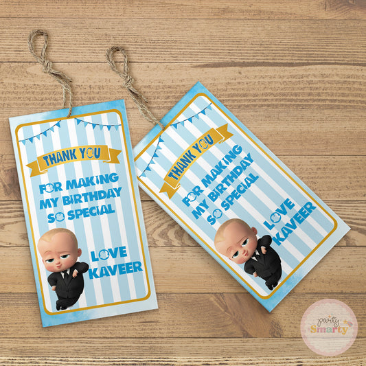 Boss Baby Thank You Tags - Set of 22