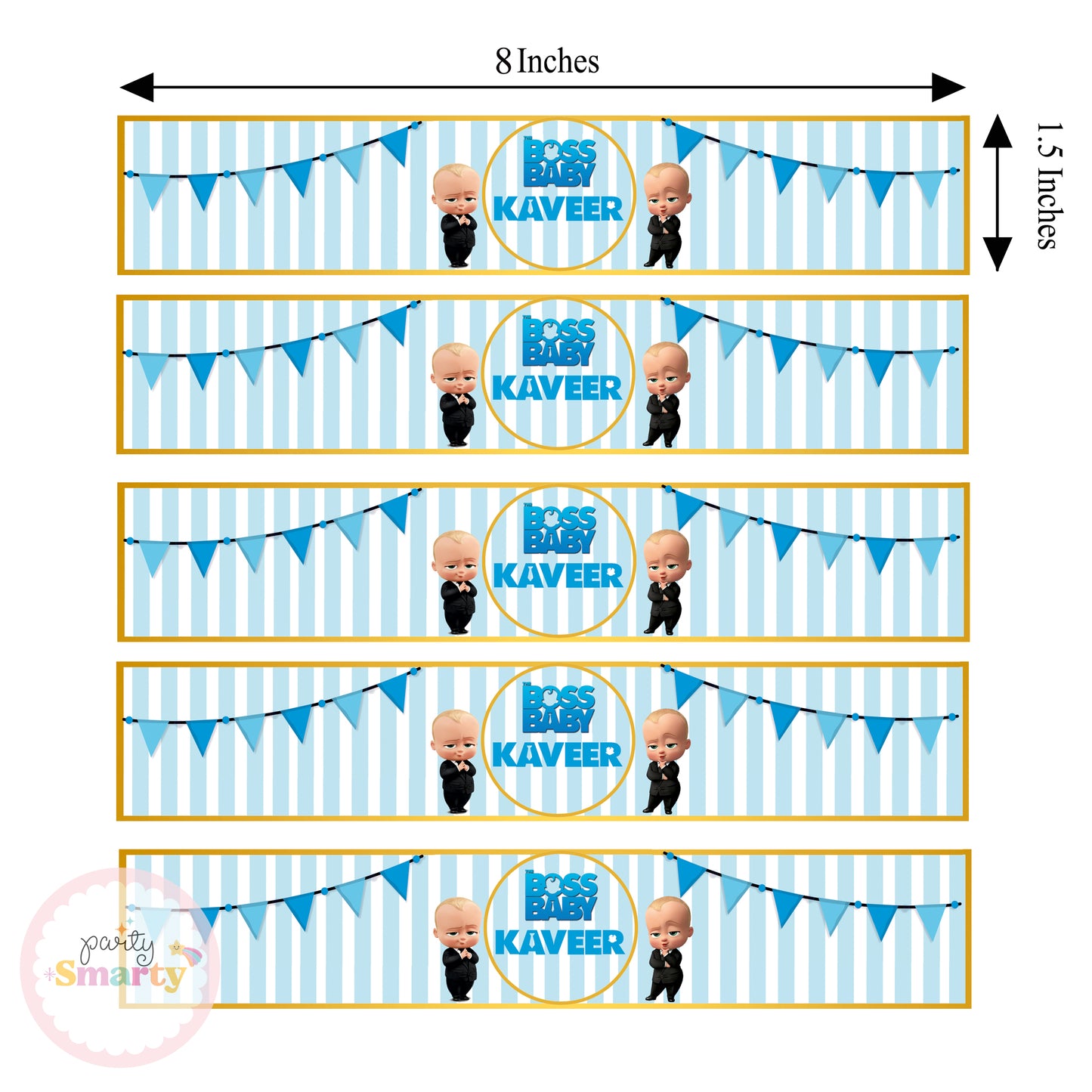 Boss Baby Wrist Bands - Set of 10