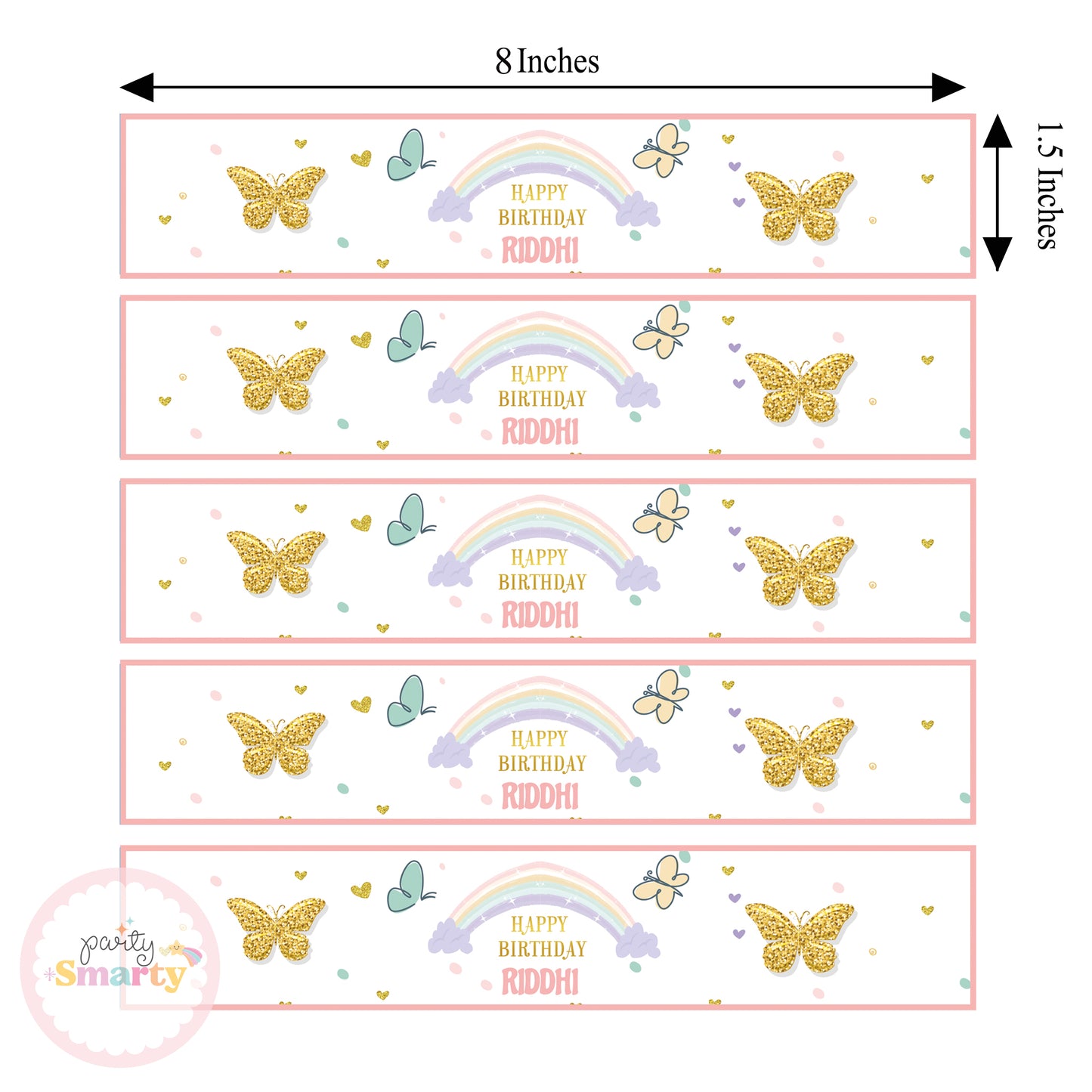 Butterfly Wrist Bands - Set of 10