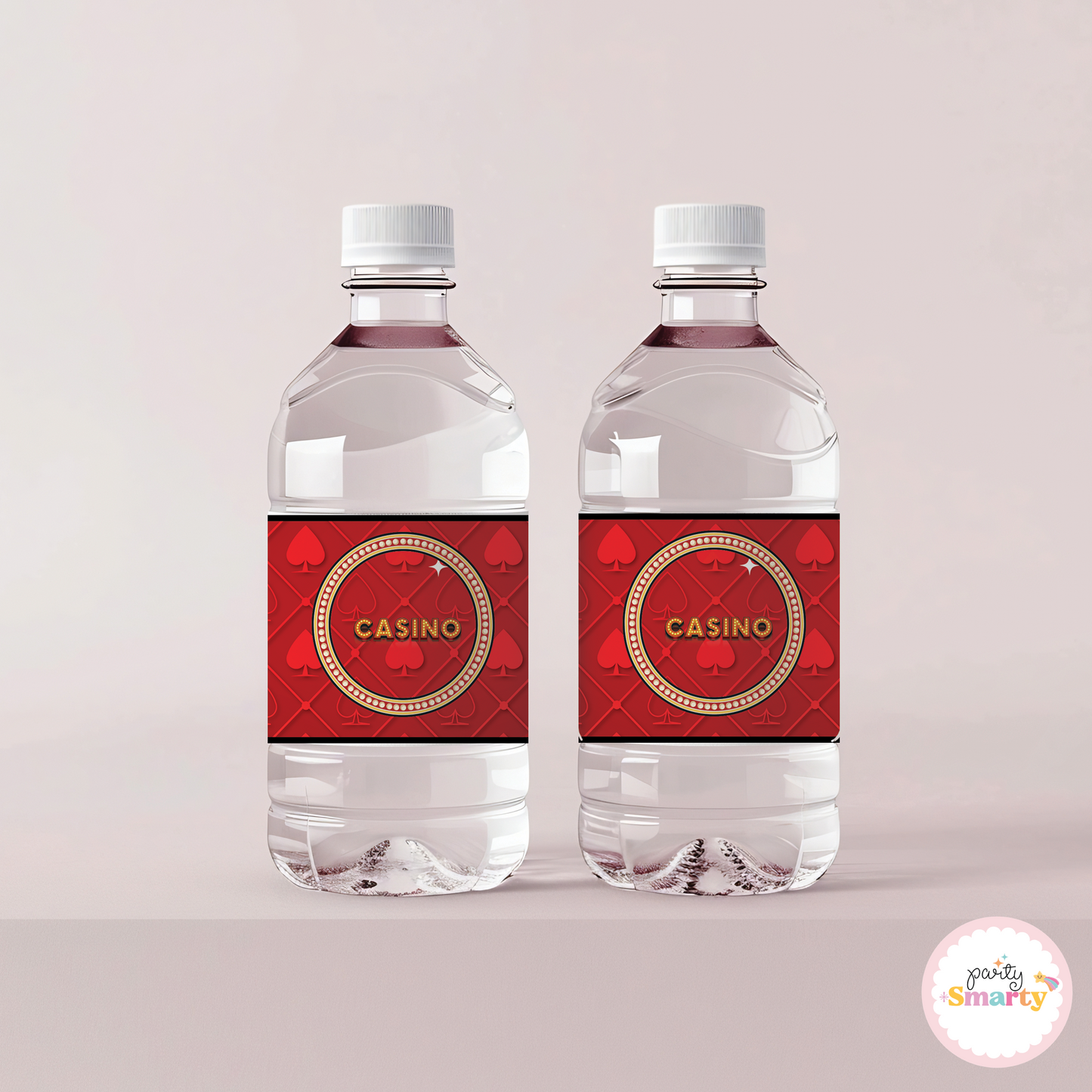 Casino Party Bottle Labels - Set of 10