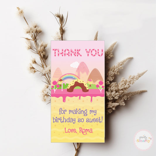 Candyland Thank You Tags - Set of 22